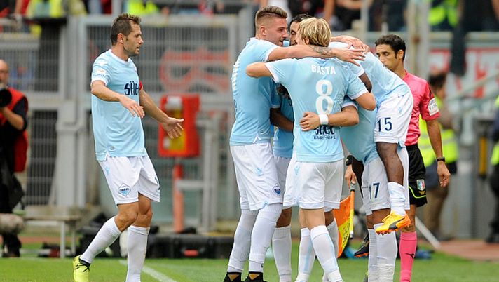 L'esultanza dei giocatori della Lazio (GETTY Images) 