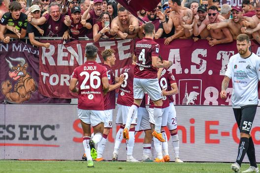 LA SPEZIA, ITALY - MAY 27: Samuele Ricci of Torino FC celebrates after scoring a goal during the Serie A match between Spezia Calcio and Torino FC at Stadio Alberto Picco on May 27, 2023 in La Spezia, Italy. (Photo by Gabriele Maltinti/Getty Images) Il Torino è ottavo se…: ecco tutte le combinazioni possibili- immagine 2