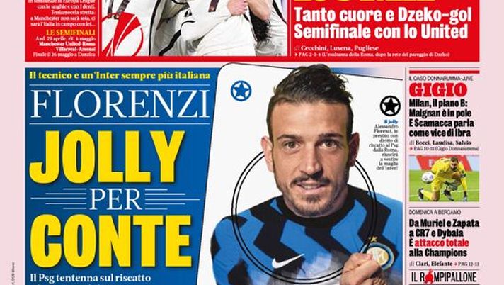 Prima Pagina, La Gazzetta dello Sport: “Grazie Roma! Florenzi, jolly per Conte”  Prima Pagina, La Gazzetta dello Sport: “Grazie Roma! Florenzi, jolly per Conte”
