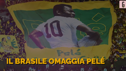 VIDEO Brasile-Corea del Sud, tutti con O Rei: lo striscione a fine partita per Pelé
