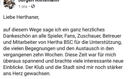 Le dimissioni a sorpresa di Jurgen Klinsmann 