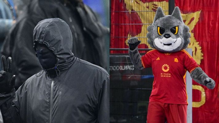 Roma-Feyenoord, Romolo come Kanye West: arriva all’Olimpico mascherato – VIDEO - immagine 1