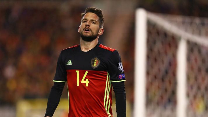 BRUSSELS, BELGIUM - MARCH 25:  Dries Mertens of Belgium in action during the FIFA 2018 World Cup Group H  Qualifier match between Belgium and Greece at Stade Roi Baudouis on March 25, 2017 in Brussels, Belgium.  (Photo by Dean Mouhtaropoulos/Getty Images) 