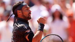 FOTO Il tennista Fognini ospite del Napoli al centro di Castel Volturno