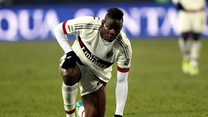 Mario Balotelli, subentrato a gara in corso durante Empoli - Milan (credits: GETTY Images) 