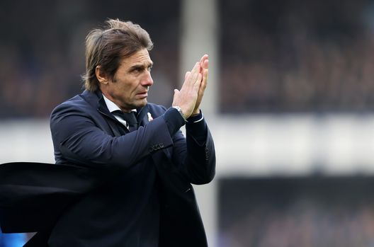 LIVERPOOL, ENGLAND - NOVEMBER 07: Antonio Conte, Manager of Tottenham Hotspur during the Premier League match between Everton and Tottenham Hotspur at Goodison Park on November 07, 2021 in Liverpool, England. during the Premier League match between Everton and Tottenham Hotspur at Goodison Park on November 07, 2021 in Liverpool, England. (Photo by Clive Brunskill/Getty Images) LIVERPOOL, ENGLAND - NOVEMBER 07: Antonio Conte, Manager of Tottenham Hotspur during the Premier League match between Everton and Tottenham Hotspur at Goodison Park on November 07, 2021 in Liverpool, England. during the Premier League match between Everton and Tottenham Hotspur at Goodison Park on November 07, 2021 in Liverpool, England. (Photo by Clive Brunskill/Getty Images)