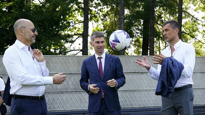 Gazidis Massara Maldini AC Milan allenamento Milanello