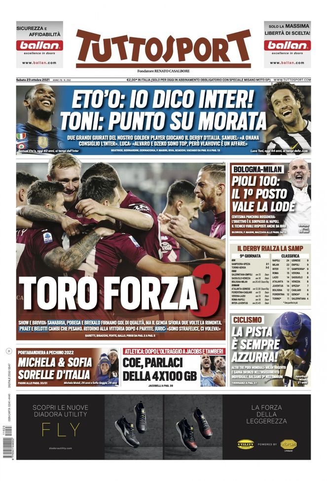 EDICOLA TS – Eto’o: “Io dico Inter! A Onana consiglio i nerazzurri” EDICOLA TS – Eto’o: “Io dico Inter! A Onana consiglio i nerazzurri” - immagine 1