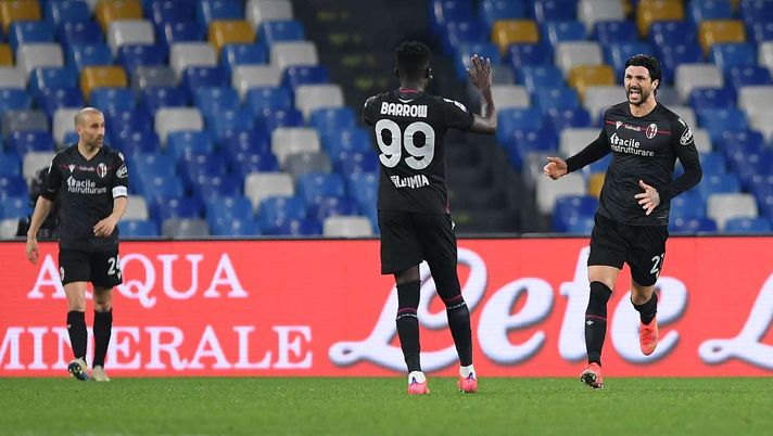 Serie A, Bologna-Sampdoria 3-1: Barrow da applausi, a Ranieri non basta Quagliarella 