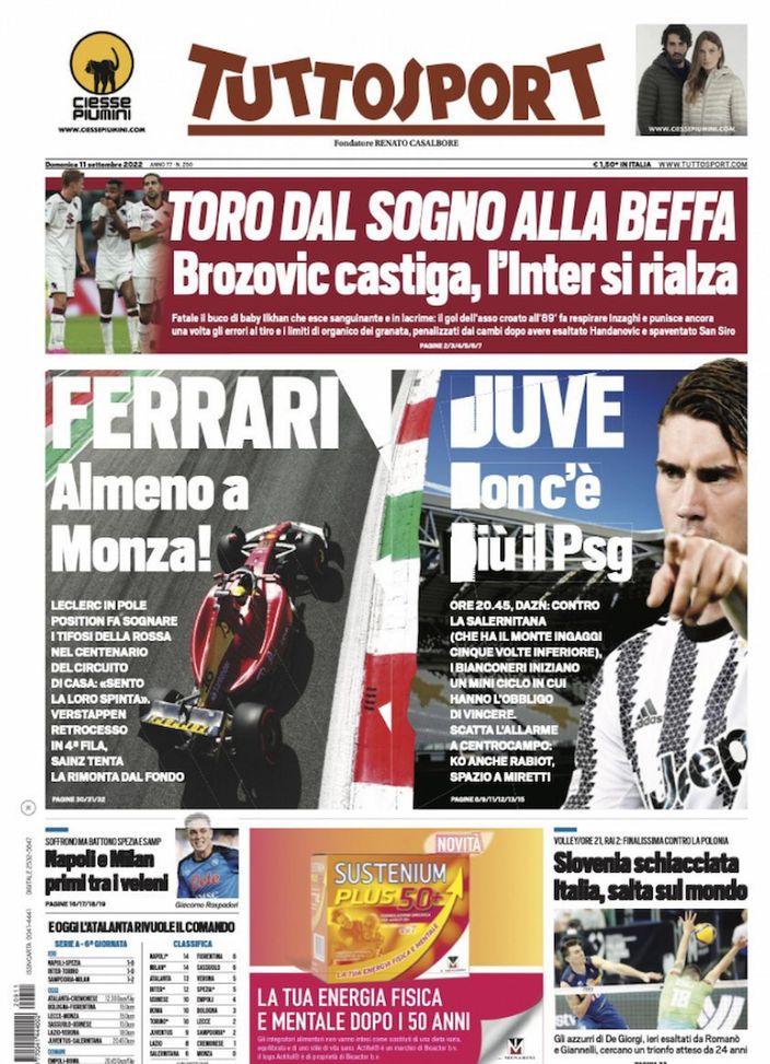 EDICOLA TS – Toro dal sogno alla beffa. Brozovic castiga, l’Inter si rialza - immagine 1