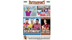 Prima Pagina, Tuttosport: “Scatenata! Juve, Gatti e Nandez con Zakaria”