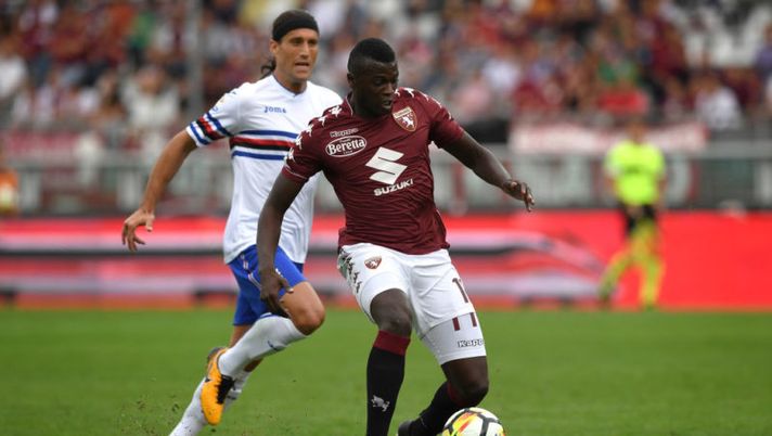 during the Serie A match between Torino FC and UC Sampdoria at Stadio Olimpico di Torino on September 17, 2017 in Turin, Italy. Torino, verso la Roma: si ferma Niang, infortunio al naso da valutare! - immagine 1