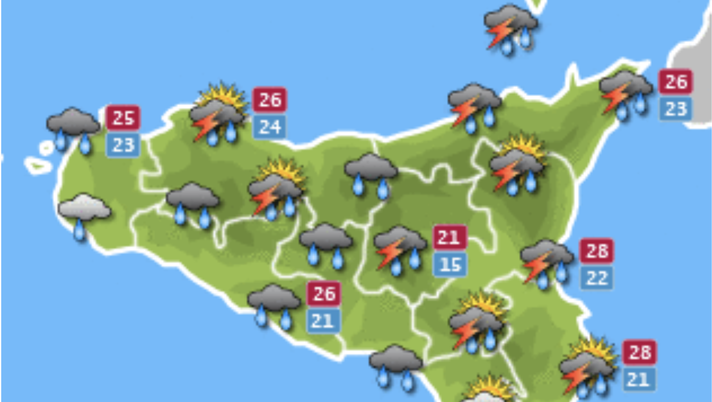 Meteo, Palermo: pioggia costante e temporali, le previsioni di sabato 11 settembre 