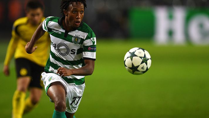 Sporting´s Gelson Martins vies for the ball UEFA Champions League Group F football match between BVB Borussia Dortmund and Sporting CP in Dortmund, western Germany, on November 2, 2016.  / AFP / PATRIK STOLLARZ        (Photo credit should read PATRIK STOLLARZ/AFP/Getty Images) 