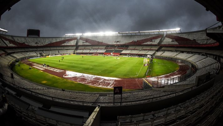 BUENOS AIRES, ARGENTINA - MARCH 11: General view of Estadio Monumental Antonio Vespucio Liberti before a Group D match between River Plate and Deportivo Binacional as part of Copa CONMEBOL Libertadores 2020 at Estadio Monumental Antonio Vespucio Liberti on March 11, 2020 in Buenos Aires, Argentina. (Photo by Marcelo Endelli/Getty Images) 