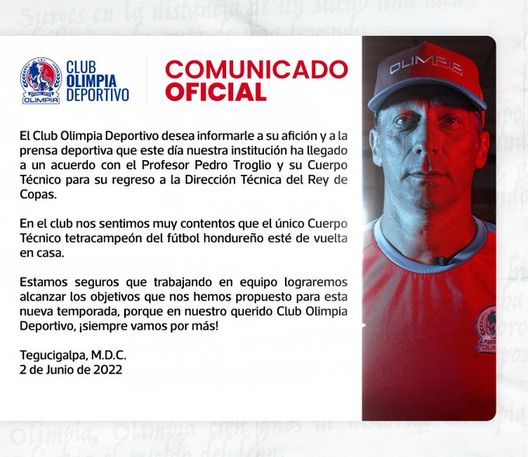Ex Lazio, Troglio non molla: in panchina in Honduras, ad allenare l’Olimpia…- immagine 2