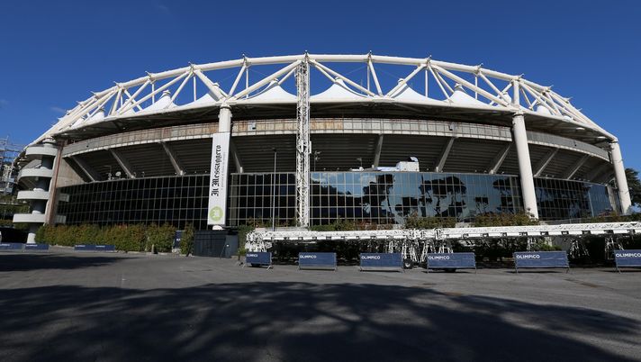 ROME, ITALY - FEBRUARY 20: General view outside the stadium prior to the Serie A match between SS Lazio and UC Sampdoria at Stadio Olimpico on February 20, 2021 in Rome, Italy. Sporting stadiums around Italy remain under strict restrictions due to the Coronavirus Pandemic as Government social distancing laws prohibit fans inside venues resulting in games being played behind closed doors. (Photo by Paolo Bruno/Getty Images) ROME, ITALY - FEBRUARY 20: General view outside the stadium prior to the Serie A match between SS Lazio and UC Sampdoria at Stadio Olimpico on February 20, 2021 in Rome, Italy. Sporting stadiums around Italy remain under strict restrictions due to the Coronavirus Pandemic as Government social distancing laws prohibit fans inside venues resulting in games being played behind closed doors. (Photo by Paolo Bruno/Getty Images)