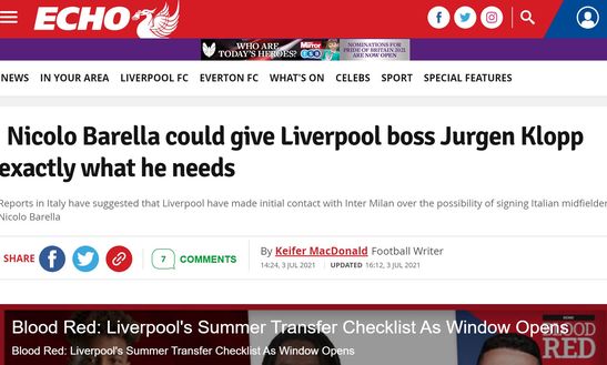 La notizia riportata in Inghilterra La notizia riportata in Inghilterra