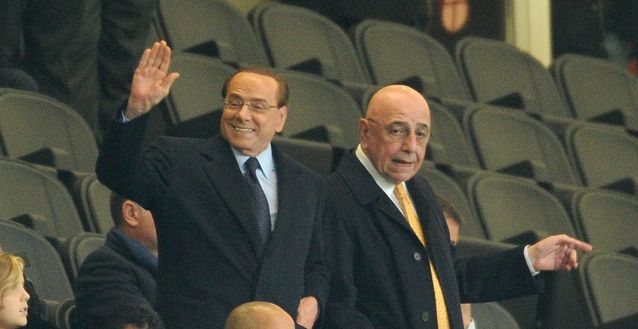 Silvio Berlusconi e Adriano Galliani, GETTY  Images 