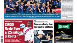 Prima Pagina, Tuttosport: “Inter di rigore, rabbia Allegri. Singo, no del Toro a Conte”