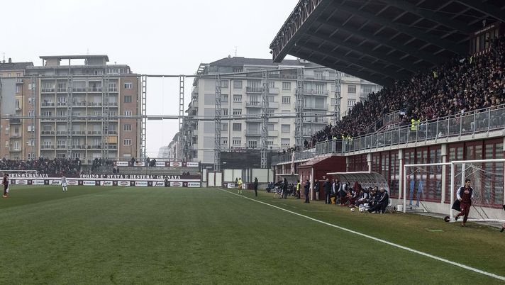 TURIN, ITALY - FEBRUARY 17: (EDITORS NOTE: Image is a digital panoramic composite.) A general view of  the Filadelfia stadium during the serie A Primavera match between Torino FC U19 and Juventus U19 at  on February 17, 2018 in Turin, Italy.  (Photo by Daniele Badolato - Juventus FC/Juventus FC via Getty Images) 