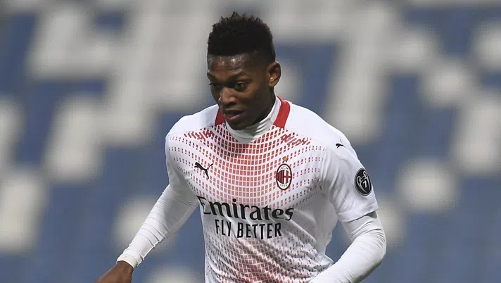 Rafael Leao (attaccante AC Milan), qui durante Sassuolo-Milan 1-2 (Serie A 2020-2021) | AC Milan News (Getty Images)
