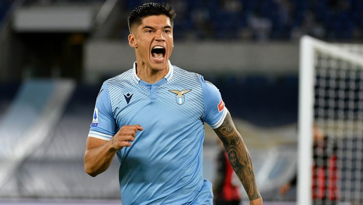 ROME, ITALY - APRIL 26: Joaquin Correa of SS Lazio celebrates scoring the opening goal during the Serie A match between SS Lazio and AC Milan at Stadio Olimpico on April 26, 2021 in Rome, Italy. (Photo by Marco Rosi - SS Lazio/Getty Images) ROME, ITALY - APRIL 26: Joaquin Correa of SS Lazio celebrates scoring the opening goal during the Serie A match between SS Lazio and AC Milan at Stadio Olimpico on April 26, 2021 in Rome, Italy. (Photo by Marco Rosi - SS Lazio/Getty Images)