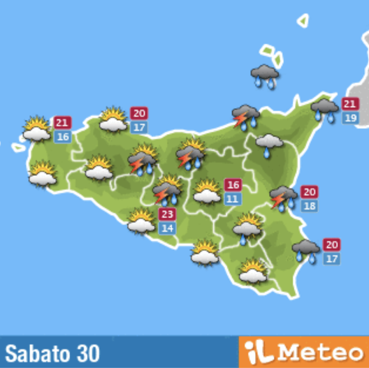 Meteo, Palermo: coperto con nubi sparse, le previsioni di sabato 30 ottobre meteo