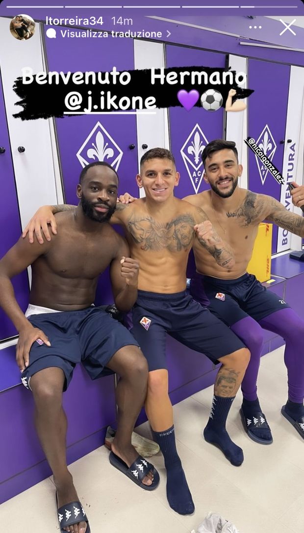 FOTO – Torreira al centro sportivo con Gonzalez e Ikonè: “Benvenuto fratello”- immagine 2