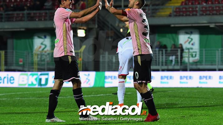 during the Serie b match between Carpi FC and US Citta di Palermo on October 30, 2018 in Carpi, Italy.  during the Serie b match between Carpi FC and US Citta di Palermo on October 30, 2018 in Carpi, Italy.