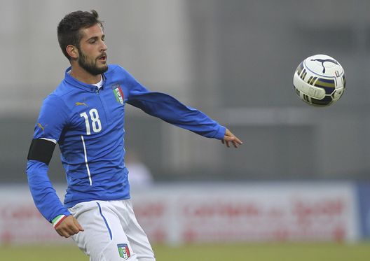  MEDA, ITALY - NOVEMBER 17: Mattia Aramu of Italy in action during the match between Italy U20 and Switzerland U20 at Stadio Citta' di Meda on November 17, 2015 in Meda, Italy. (Photo by Marco Luzzani/Getty Images) 
