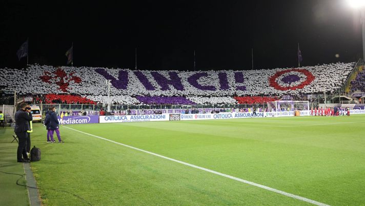 GERMOGLI PH: 27 APRILE 2023 FIRENZE STADIO ARTEMIO FRANCHI COPPA ITALIA SEMIFINALI FIORENTINA VS CREMONESE
NELLA FOTO COEREOGRAFIA TIFOSI La Fiesole carica la squadra in vista di Basilea: “Fino all’ultima battaglia” - immagine 1