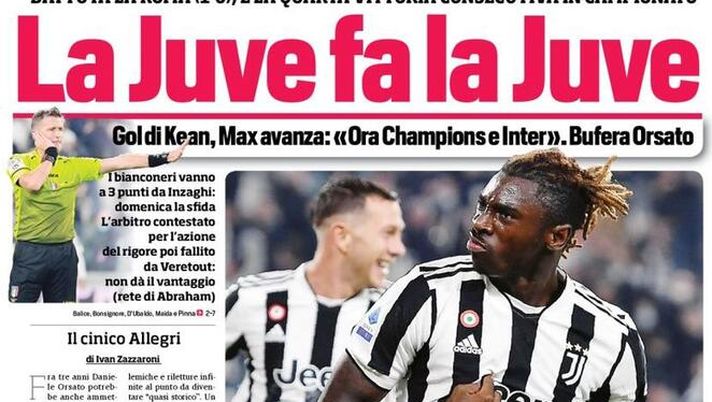 Prima Pagina, Corriere dello Sport: “La Juve fa la Juve. Napoli, e sono otto!” Prima Pagina, Corriere dello Sport: “La Juve fa la Juve. Napoli, e sono otto!” - immagine 1