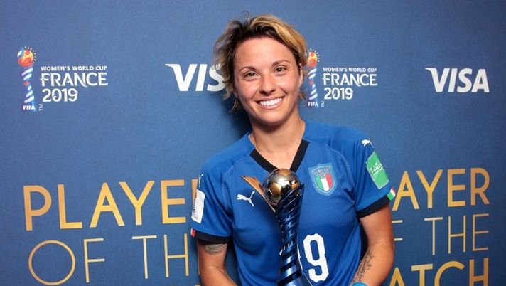 Valentina Giacinti, bomber del Milan Femminile ed attaccante dell'Italia Femminile (credits: GETTY Images) 