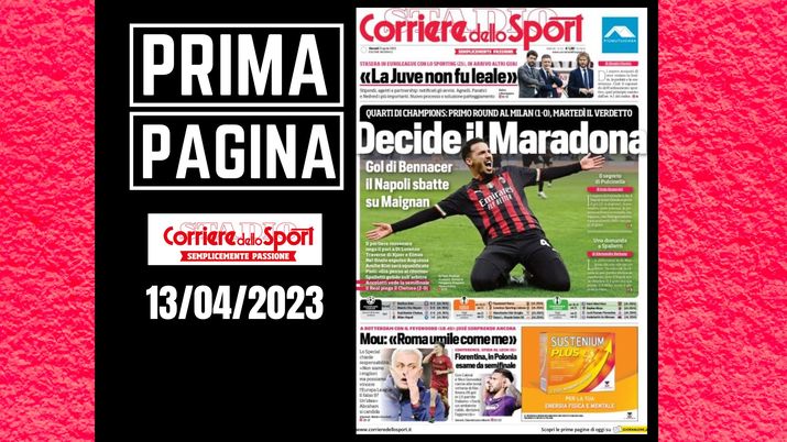 Prima pagina Corriere dello Sport: 'Decide il Maradona'