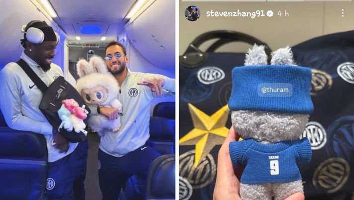 Zhang, borsone Inter con Labubu speciale e tagga Thuram - immagine 1