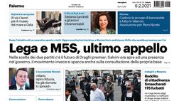 Prima Pagina, Giornale di Sicilia: “Lega e M5S, ultimo appello. In Sicilia calano i casi”