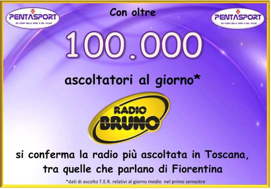 Radio viola: il Pentasport supera i 100.000 ascoltatori- immagine 2