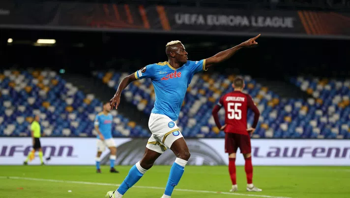 Osimhen Napoli-Legia Varsavia 3-0 Europa League 2021-2022