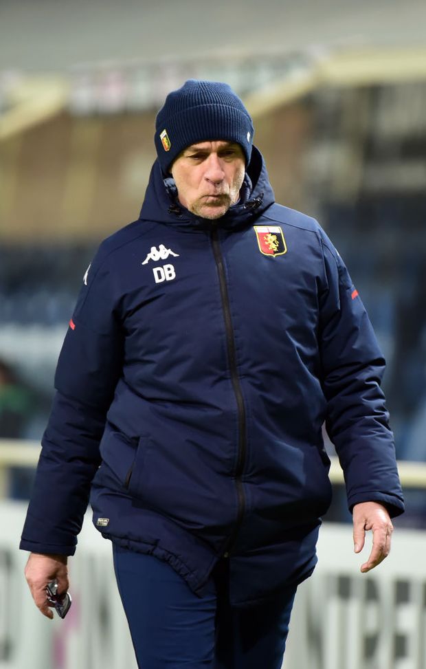 BERGAMO, ITALY - JANUARY 17: Head Coach of Genoa CFC, Davide Ballardini looks during the Serie A match between Atalanta BC and Genoa CFC at Gewiss Stadium on January 17, 2021 in Bergamo, Italy. Sporting stadiums around Italy remain under strict restrictions due to the Coronavirus Pandemic as Government social distancing laws prohibit fans inside venues resulting in games being played behind closed doors. (Photo by Pier Marco Tacca/Getty Images) BERGAMO, ITALY - JANUARY 17: Head Coach of Genoa CFC, Davide Ballardini looks during the Serie A match between Atalanta BC and Genoa CFC at Gewiss Stadium on January 17, 2021 in Bergamo, Italy. Sporting stadiums around Italy remain under strict restrictions due to the Coronavirus Pandemic as Government social distancing laws prohibit fans inside venues resulting in games being played behind closed doors. (Photo by Pier Marco Tacca/Getty Images)