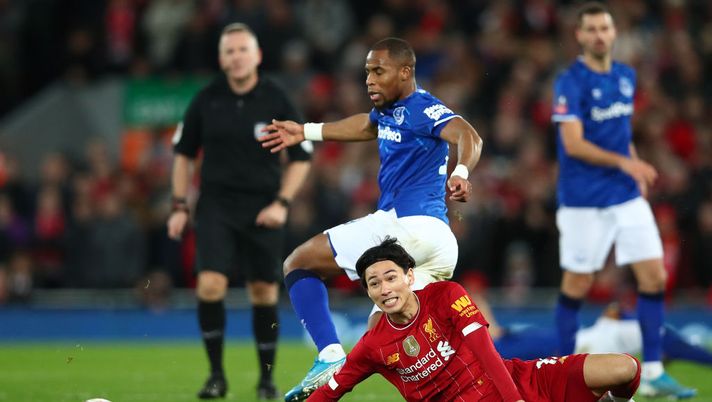 LIVERPOOL, ENGLAND - JANUARY 05: Takumi Minamino of Liverpool in action during the FA Cup Third Round match between Liverpool FC and Everton FC at Anfield on January 05, 2020 in Liverpool, England. (Photo by Clive Brunskill/Getty Images) LIVERPOOL, ENGLAND - JANUARY 05: Takumi Minamino of Liverpool in action during the FA Cup Third Round match between Liverpool FC and Everton FC at Anfield on January 05, 2020 in Liverpool, England. (Photo by Clive Brunskill/Getty Images)