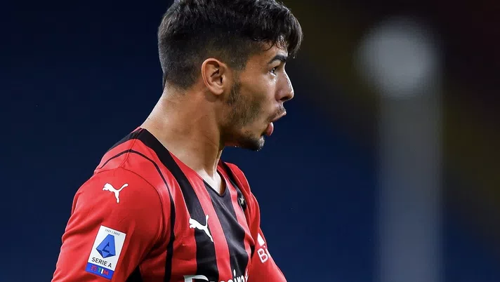 Brahim Díaz (attaccante AC Milan) esulta per il suo gol in Sampdoria-Milan 0-1 (Serie A 2021-2022) | News (Getty Images)