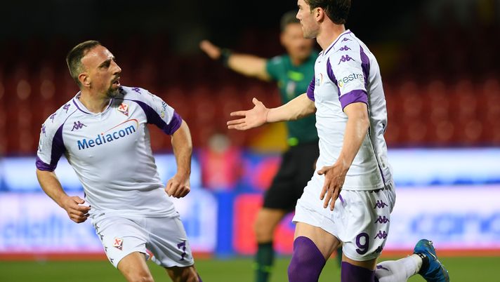 Franck Ribéry e Dusan Vlahovic, stelle della Fiorentina | Serie A News (Getty Images) 