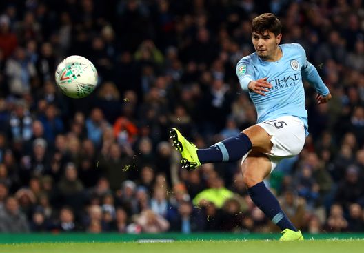 MANCHESTER, ENGLAND - NOVEMBER 01: Brahim Diaz of Manchester City scores his team's second goal during the Carabao Cup Fourth Round match between Manchester City and Fulham at Etihad Stadium on November 1, 2018 in Manchester, England. (Photo by Matthew Lewis/Getty Images) MANCHESTER, ENGLAND - NOVEMBER 01: Brahim Diaz of Manchester City scores his team's second goal during the Carabao Cup Fourth Round match between Manchester City and Fulham at Etihad Stadium on November 1, 2018 in Manchester, England. (Photo by Matthew Lewis/Getty Images)