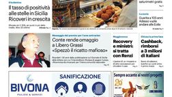 Prima Pagina, Giornale di Sicilia: “Stretta anti movida sui bar, tasso di positività alle stelle in Sicilia”