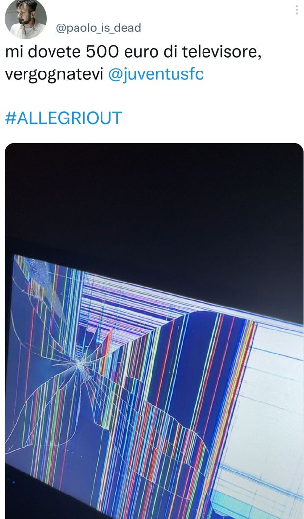 Allegri, sai cosa c’è? Per colpa della Juve ho spaccato il televisore…- immagine 2