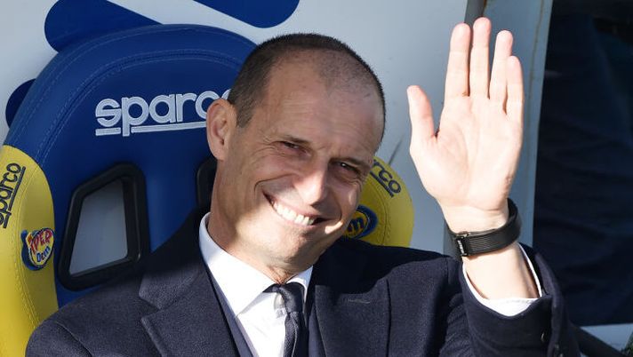 FROSINONE, ITALY - DECEMBER 23: Massimiliano Allegri head coach prior of FC Juventus the Serie A TIM match between Frosinone Calcio and Juventus at Stadio Benito Stirpe on December 23, 2023 in Frosinone, Italy. (Photo by Giuseppe Bellini/Getty Images) Allegri: “Panchina Vlahovic? Lo ha rasserenato. Yildiz il sostituto naturale di Chiesa” - immagine 1