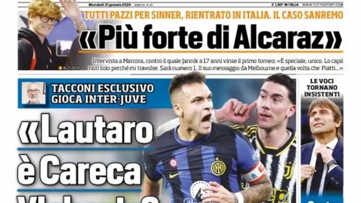 EDICOLA TS – Tacconi: “Inter-Juve, Lautaro è Carica, Vlahovic Pablito” - immagine 1