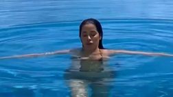 VIDEO / Aida Yespica esce dalla piscina: sensualità e panorama da urlo