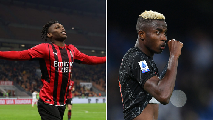 Rafael Leao e Victor Osimhen, giocatori di Milan e Napoli (Getty Images) Rafael Leao Victor Osimhen